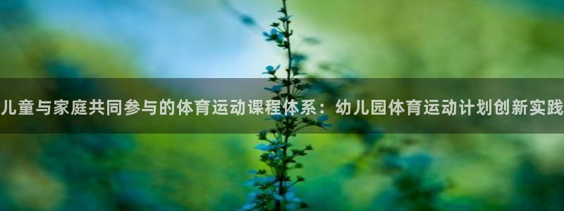 678体育知识：儿童与家庭共同参与的体育运动课程体系：幼儿园体育运动计划创新实践